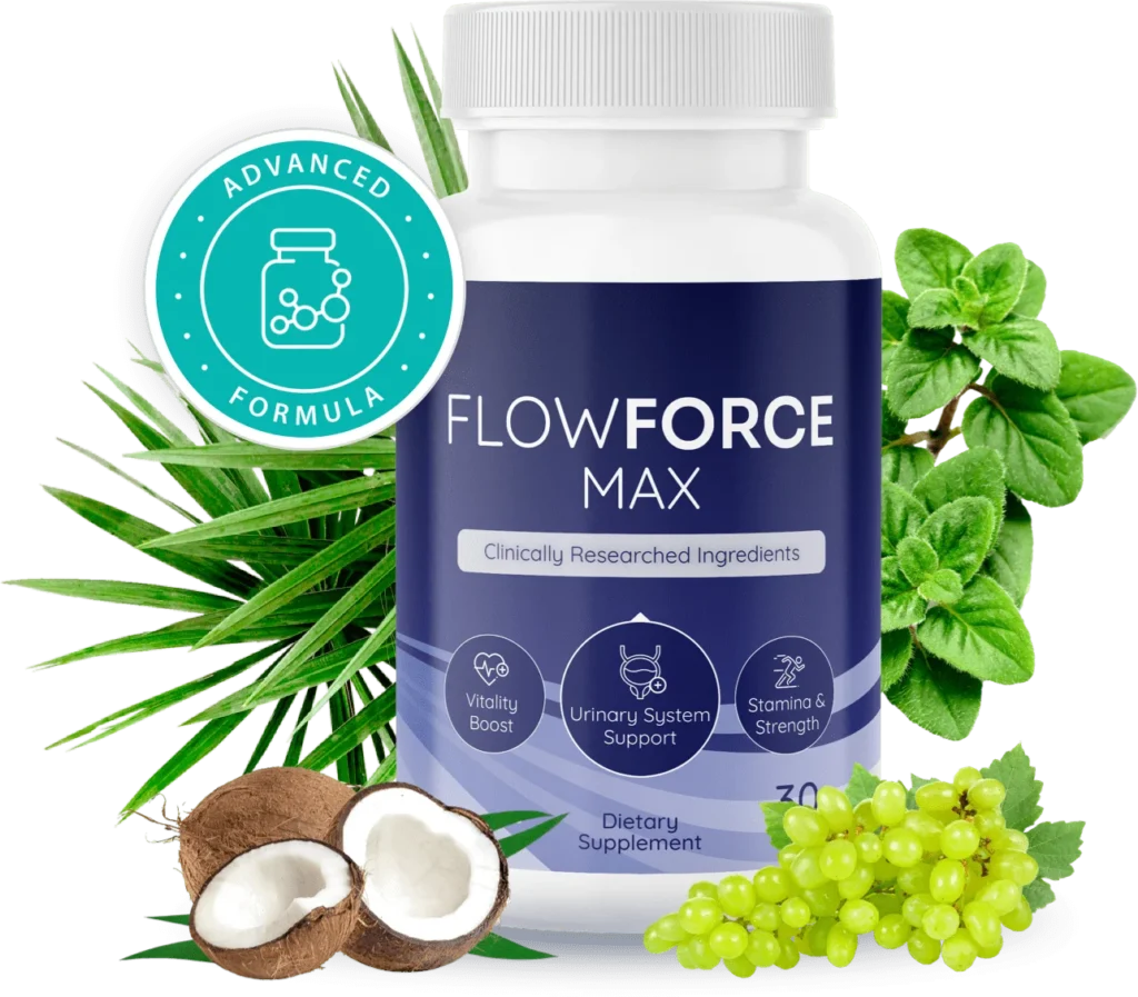 FlowForce Max Supplement Bottle - Natural Prostat Support Formula